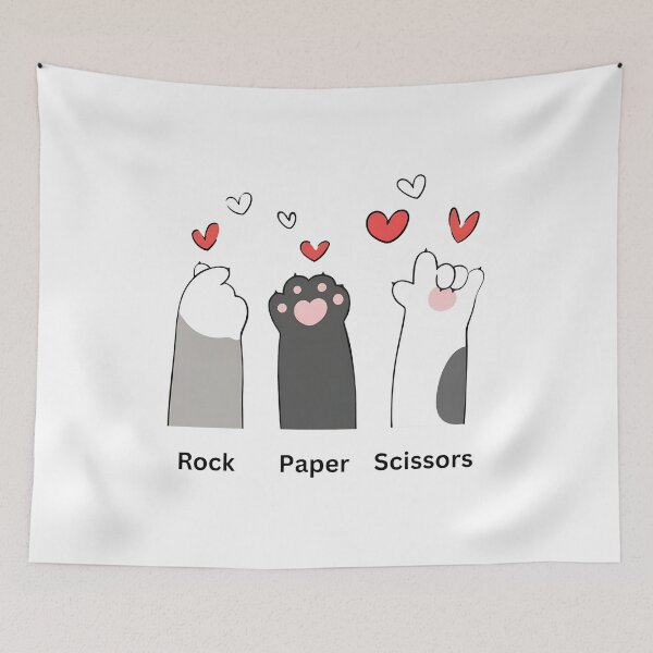 Item preview, Cat Paw Rock Paper Scissors Love Tee designed and sold by Dmo3HarkoArt.