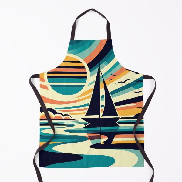 Item preview, Geometric Sailboat at Sunset designed and sold by InkSmithery.