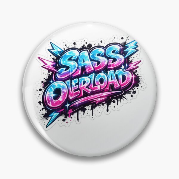 Item preview, SASS OVERLOAD – Edgy Bubble Letter Graffiti with Chrome Shine & Neon Pop designed and sold by SparkVault.
