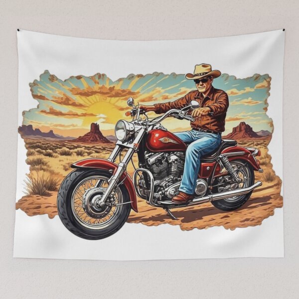 Item preview, Biker Rider Arizona Road  designed and sold by fadeinkstudio.