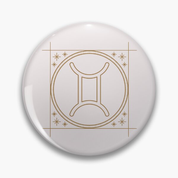Item preview, Gemini Zodiac Symbol Gold Black Celestial Astrology Art | Luxury Star Sign Design designed and sold by Artsy Corner.