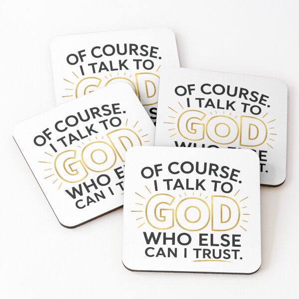 Item preview, I Talk to God Who Else Can I Trust Quote, Inspirational Typography Design, Minimalist Text Graphic designed and sold by Trendymindvibes.