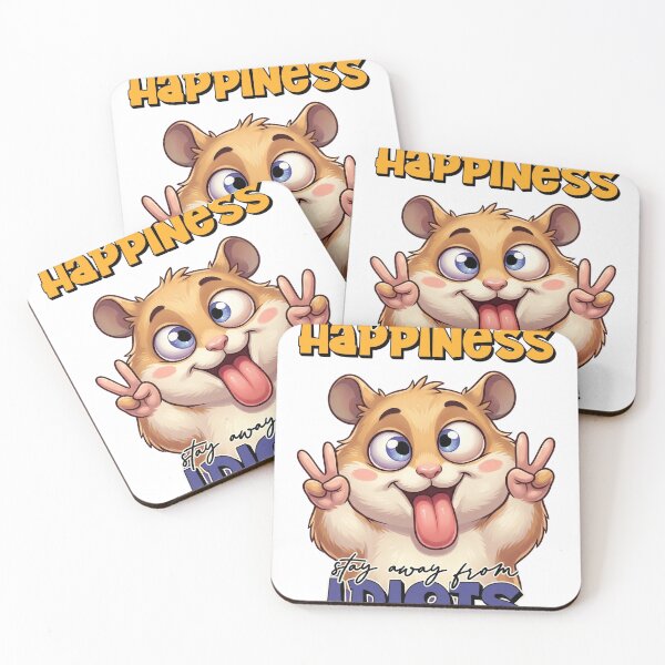 Item preview, I’ve Found the Key to Happiness Funny Hamster – Stay Away From Idiots Meme designed and sold by ColorFlick.