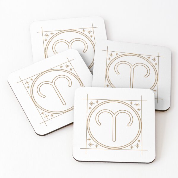 Item preview, Aries Zodiac Symbol Gold Black Celestial Astrology Art | Luxury Star Sign Design designed and sold by Artsy Corner.