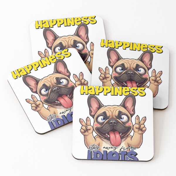 Item preview, I’ve Found the Key to Happiness Funny Dog – Stay Away From Idiots Meme designed and sold by ColorFlick.