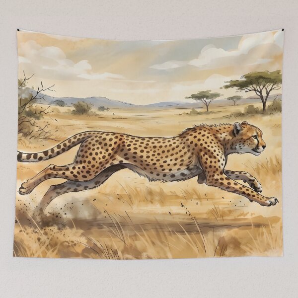 Item preview, Cheetah Acinonyx Jubatus Serengeti Savanna Africa designed and sold by RubisLeaf.