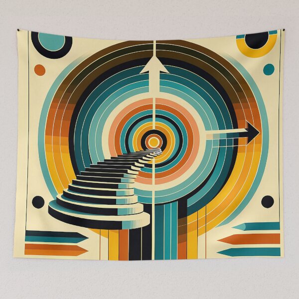 Item preview, Geometric Stairway Through Concentric Circles designed and sold by InkSmithery.