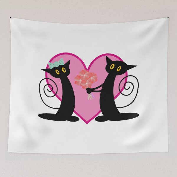 Item preview, Black Cats In Love designed and sold by SuperFloofRes.
