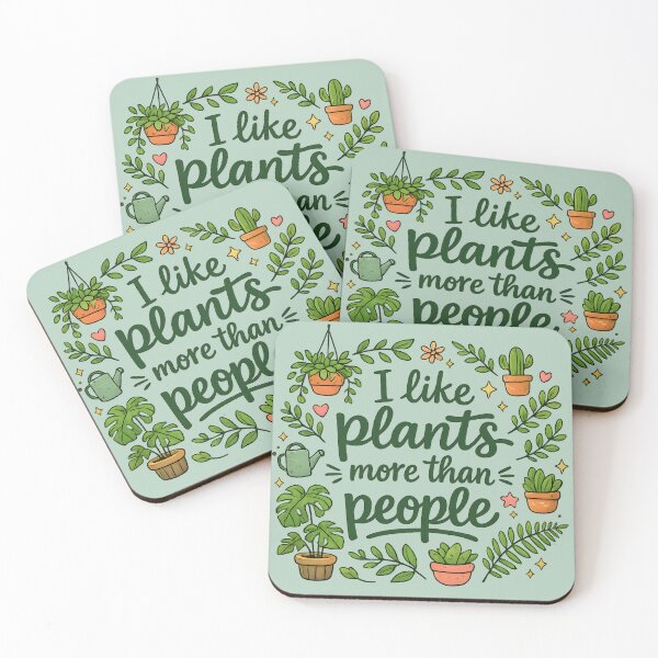 Item preview, I Like Plants More Than People – Cute Plant Lover Design designed and sold by blankTeeShirt.