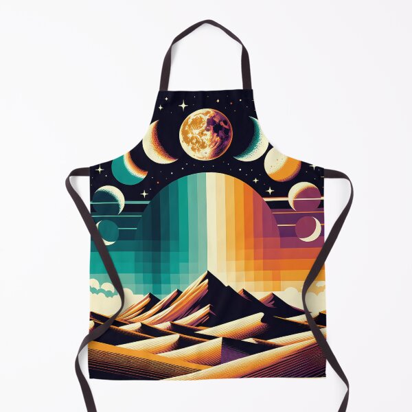 Item preview, Geometric Moon Phases Over Desert Mountains designed and sold by InkSmithery.