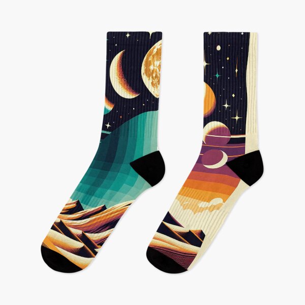 Item preview, Geometric Moon Phases Over Desert Mountains designed and sold by InkSmithery.