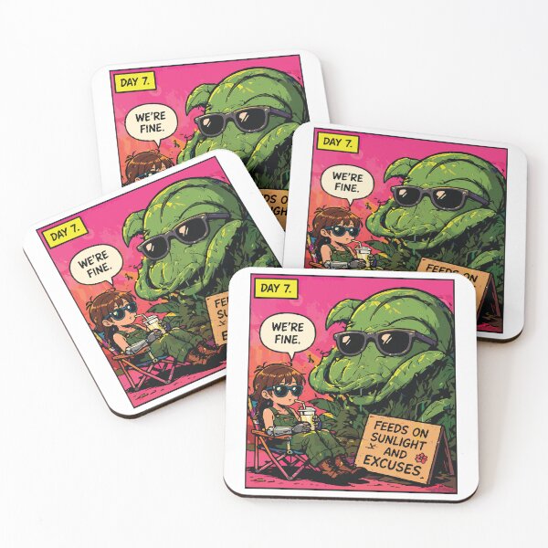 Item preview, Day 7 We're Fine Sarcastic Anime Sticker - Feeds on Sunlight and Excuses Art designed and sold by OuSfian1.