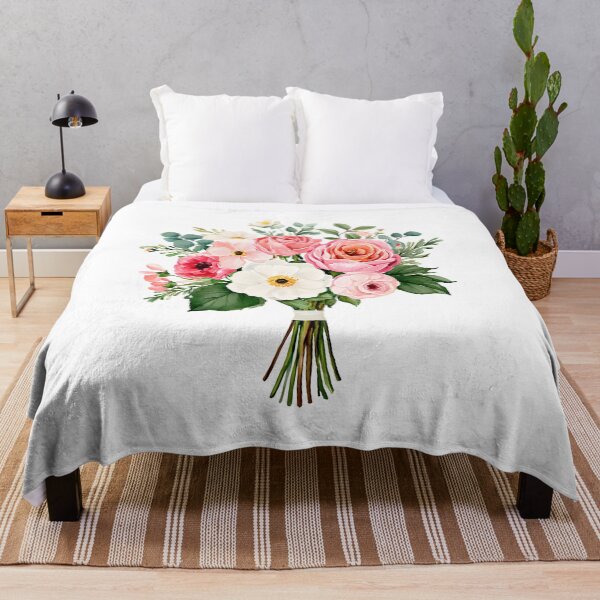 Item preview, Soft Pink Rose and White Floral Bouquet Illustration designed and sold by DesignArtist.ia.