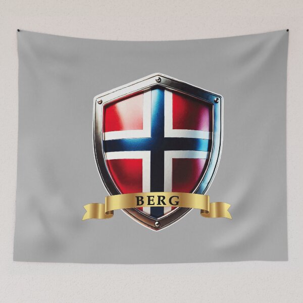 Item preview, Berg Norway Surname Crest Shield designed and sold by Highlandkings.