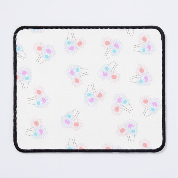 Item preview, Rainbow Daisies Pink Blue Orange With White designed and sold by SuperFloofRes.