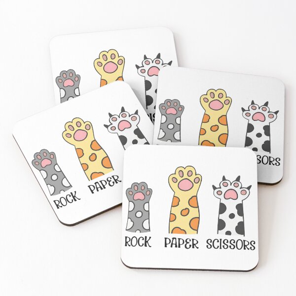 Item preview, Cat Paws Rock Paper Scissors Cute Paw Print Game designed and sold by Dmo3HarkoArt.