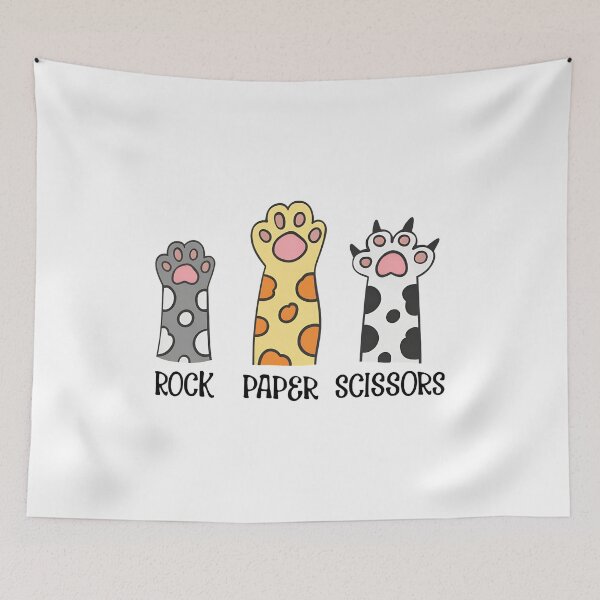 Item preview, Cat Paws Rock Paper Scissors Cute Paw Print Game designed and sold by Dmo3HarkoArt.