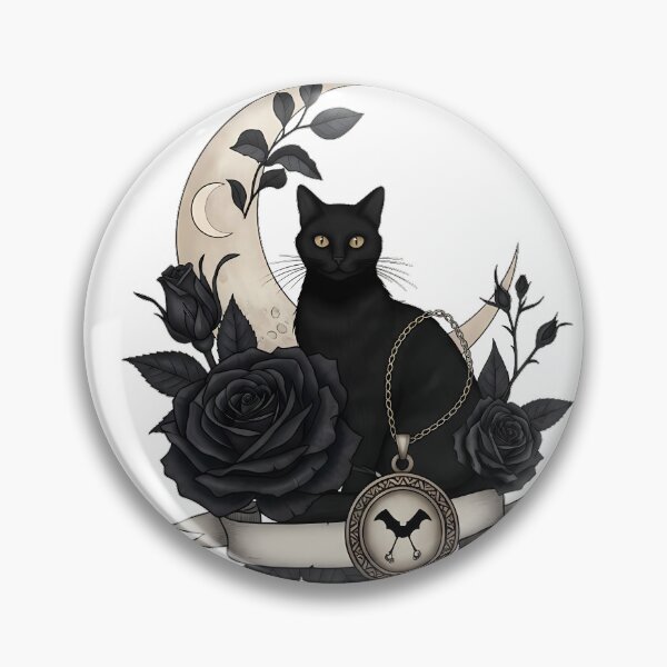 Item preview, Black Cat Lace Moon designed and sold by IllumeInk.