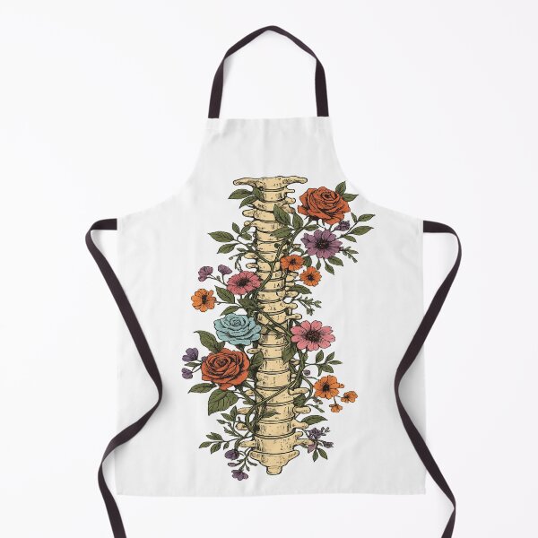 Item preview, Vibrant Floral Spine - Vintage Anatomy Illustration with Colorful Roses designed and sold by myforestfog.