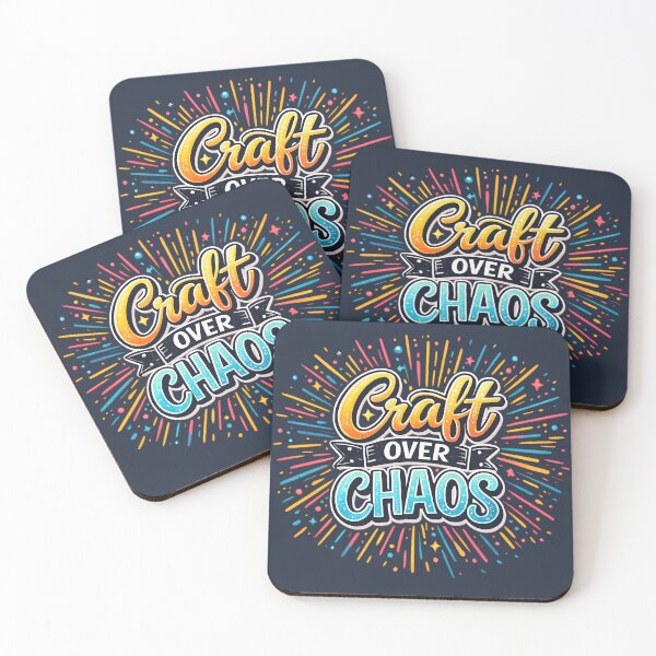 Item preview, Craft Over Chaos – Colorful Creative Explosion Typography designed and sold by blankTeeShirt.
