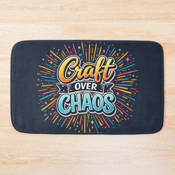 Item preview, Craft Over Chaos – Colorful Creative Explosion Typography designed and sold by blankTeeShirt.