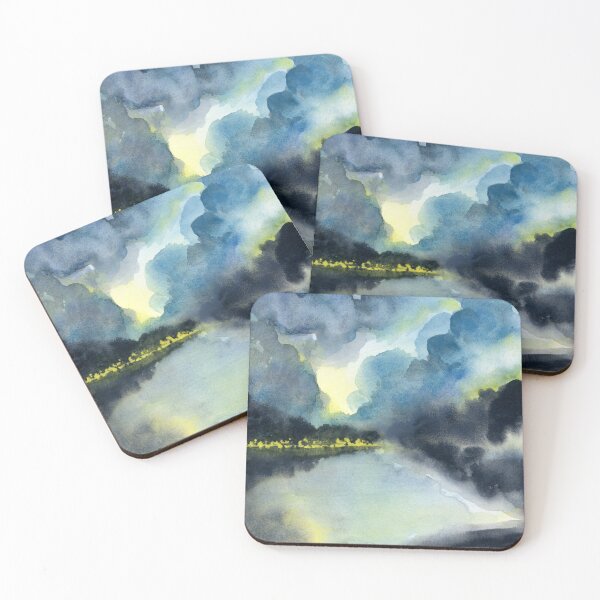 Item preview, The Glowing Divide - Atmospheric Stormy Skyscape designed and sold by Cass Harker Studio.