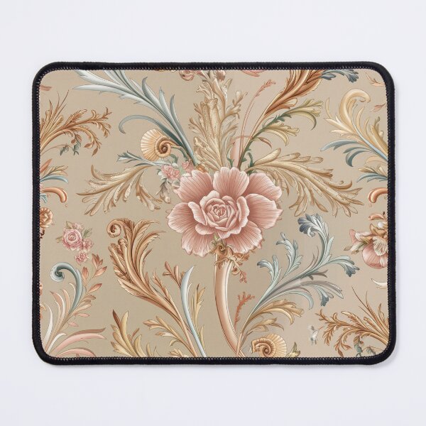 Item preview, Pastel Rococo Floral Scroll Pattern – French Luxury Seamless Design designed and sold by Tamas Das.