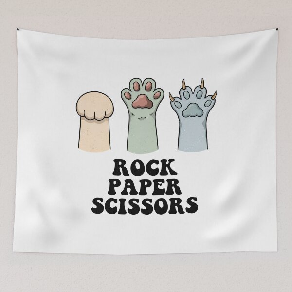 Item preview, Retro Pet Paws Rock Paper Scissors Tee designed and sold by Dmo3HarkoArt.