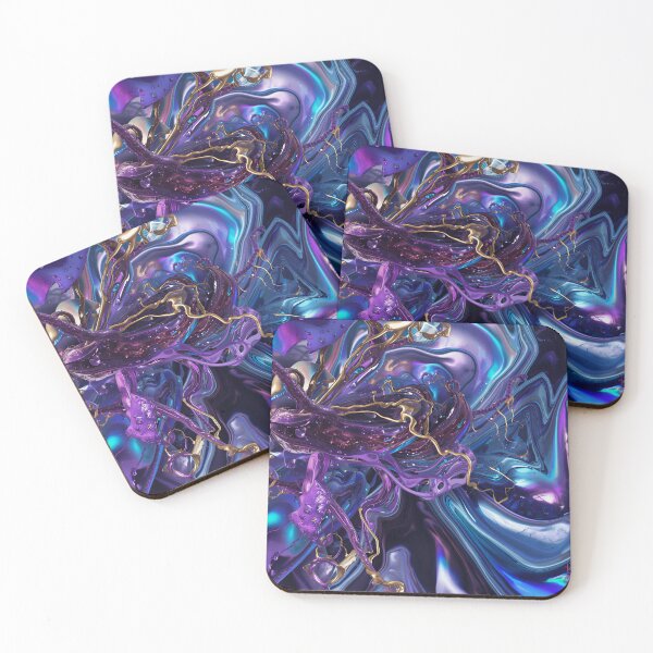 Item preview, Fluid Purple and Gold Abstract Flow designed and sold by Quotable Gear.