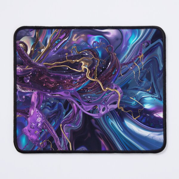 Item preview, Fluid Purple and Gold Abstract Flow designed and sold by Quotable Gear.