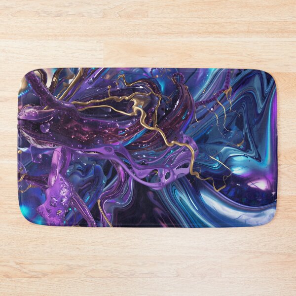 Item preview, Fluid Purple and Gold Abstract Flow designed and sold by Quotable Gear.