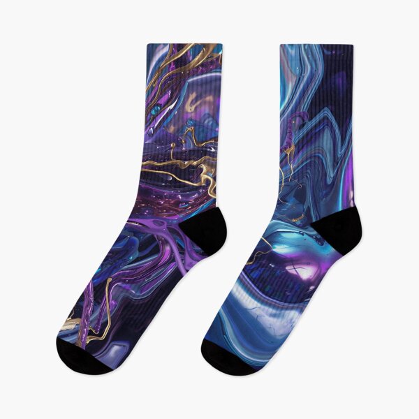 Item preview, Fluid Purple and Gold Abstract Flow designed and sold by Quotable Gear.