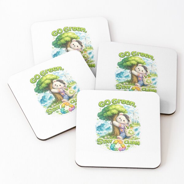 Item preview, Kawaii Polar Bear Eco Sticker – “Go Green, Stay Clean” Tree Hugger Design ??‍❄️ designed and sold by SparkVault.