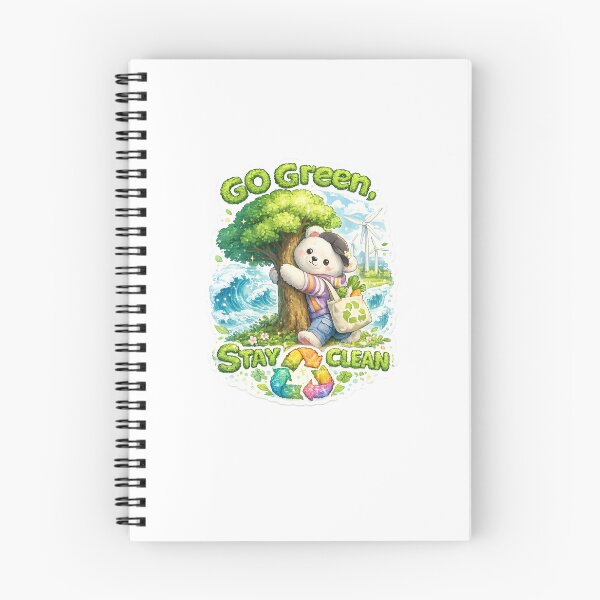Item preview, Kawaii Polar Bear Eco Sticker – “Go Green, Stay Clean” Tree Hugger Design ??‍❄️ designed and sold by SparkVault.