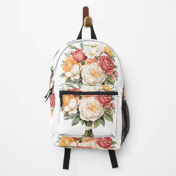 Item preview, Elegant Peach and Cream Rose Bouquet Botanical Art designed and sold by DesignArtist.ia.