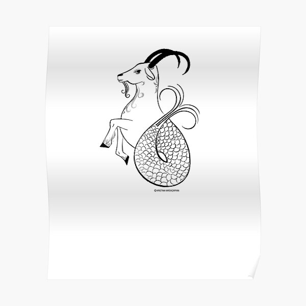 Capricorn Zodiac Sign Poster