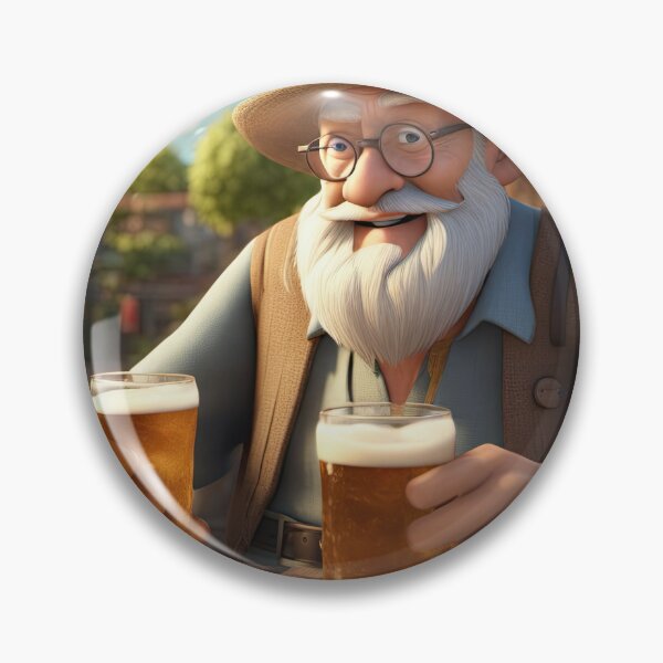 Artikelvorschau, Alter Mann nimmt sich Zeit für ein Bier entworfen und verkauft von Colin Bentham.