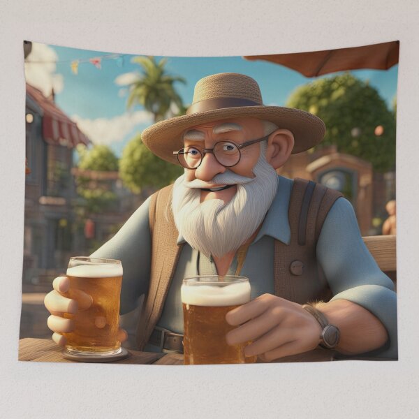 Item preview, Old Man taking time out for a beer designed and sold by Colin Bentham.