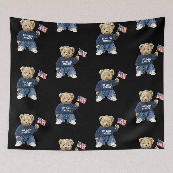 Item preview, God Bless America Teddy Bear Proud American USA Flag  designed and sold by b3ida-zl.