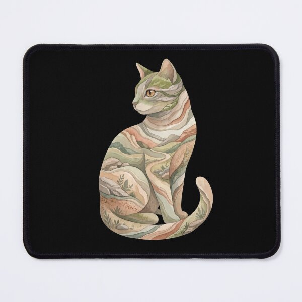 Item preview, Terrain Flow Cat – Landscape Within Animal Silhouette designed and sold by printedartgoods.