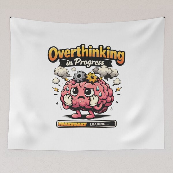 Item preview, Funny Overthinking Brain designed and sold by IMOBILYARI.