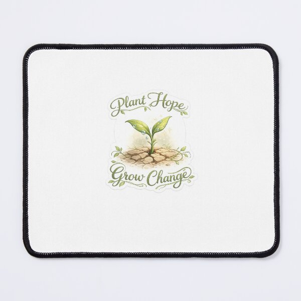 Item preview, Plant Hope, Grow Change – Minimalist Sprout from Cracked Earth designed and sold by SparkVault.