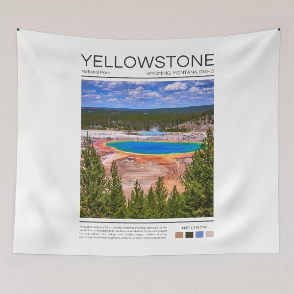 Item preview, Yellowstone National Park - Wyoming, Montana, and Idaho designed and sold by StudioRedKoala.