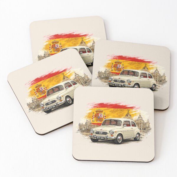 Item preview, Classic SEAT 600 Spanish Vintage Car designed and sold by Retro Arabica.