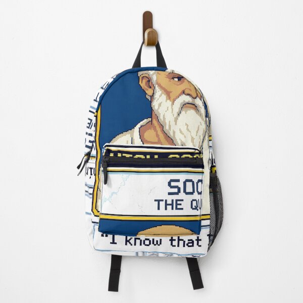 Item preview, Socrates RPG – I Know That You Know Nothing | Pixel Art Philosophy Print designed and sold by OzzFrequency.