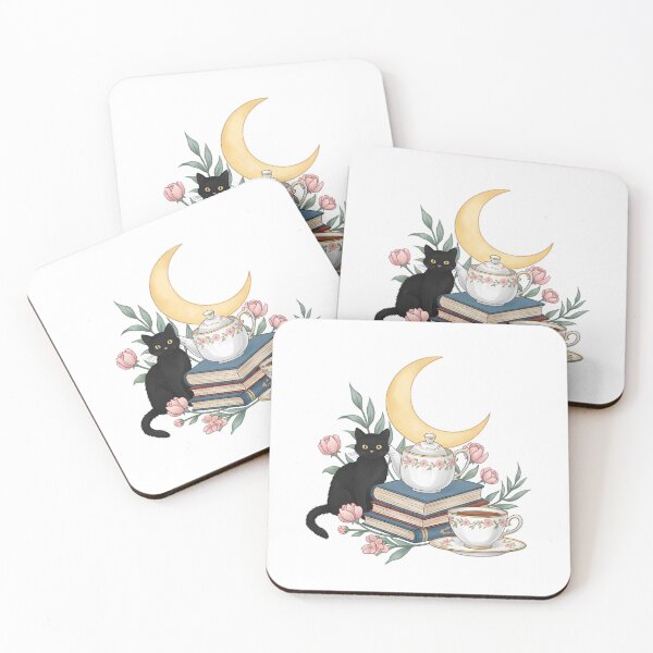 Item preview, Book Club Teacup Cat designed and sold by pumsquare.