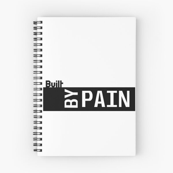 Item preview, Built by Pain – Hardcore Gym Motivation Typography designed and sold by Shadryx.