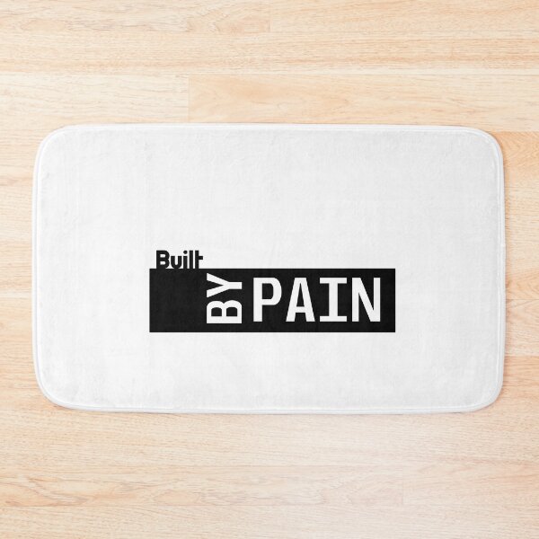 Item preview, Built by Pain – Hardcore Gym Motivation Typography designed and sold by Shadryx.