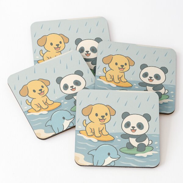 Item preview, Rainy Day Surf – Puppy & Panda designed and sold by mbmstores.