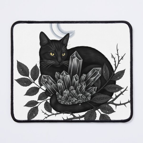 Item preview, Crystal Cat Crescent Bloom designed and sold by IllumeInk.
